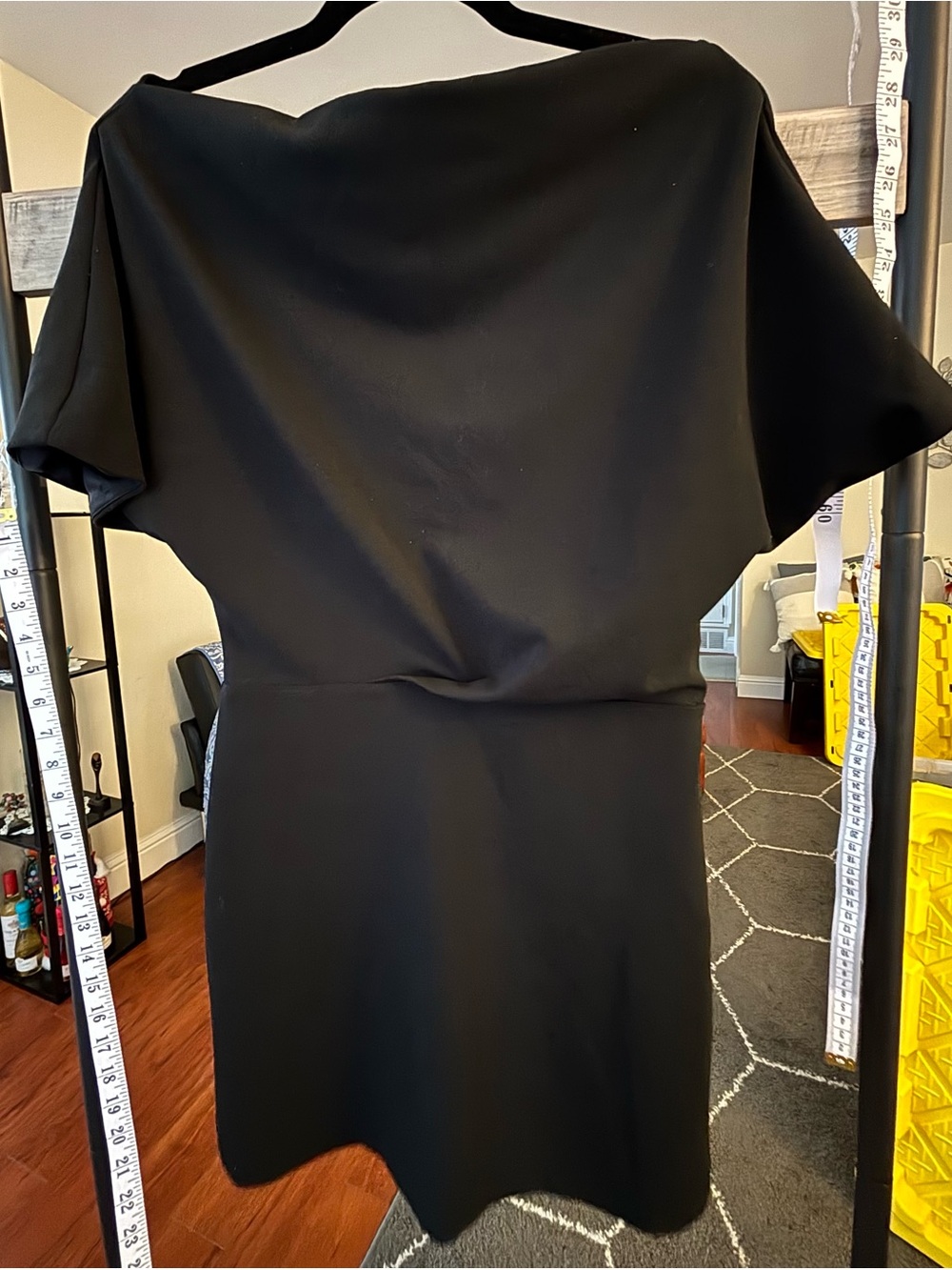 Alexia Admor Black Mini Dress with Dolman Sleeves